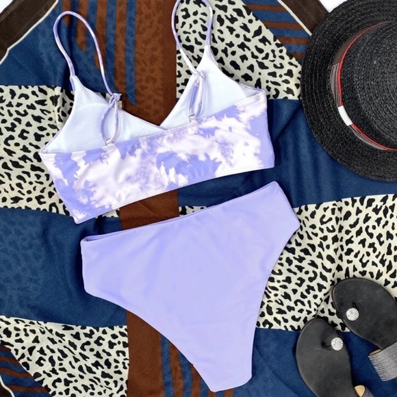 Tie Dye High Waist Bikini Beach Swimsuit - Picture 4 of 7